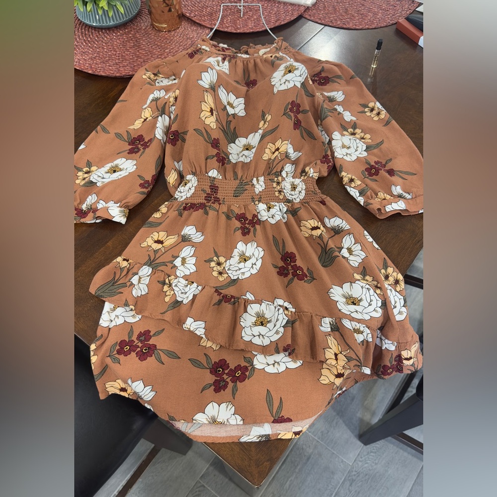 Saltwater LUXE Rust Floral Dress